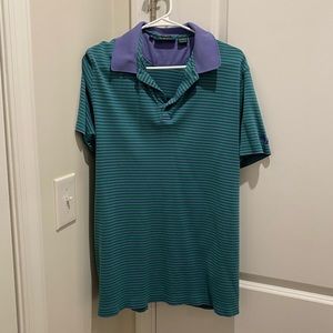 5/$18 Green and purple Bobby Jones tailored fit polo
